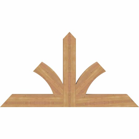 Ekena Millwork Richland Timber Gable Bracket, Western Red Cedar, 60"W x 32"H x 3 1/2"D x 5 1/2"F, 13/12 Pitch GBW060X32X0406RIC00SWR